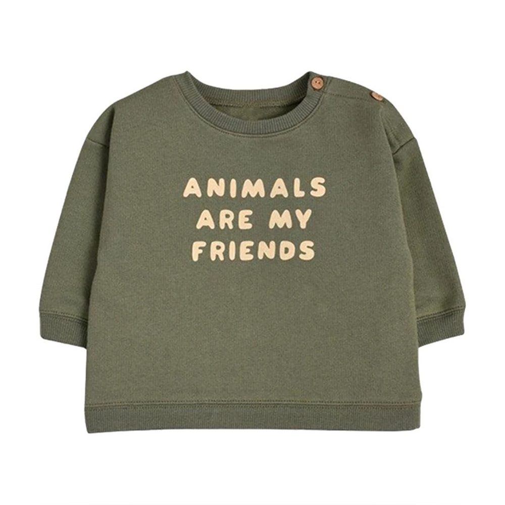Animals Are My Friends sweatshirt, 3-6 months